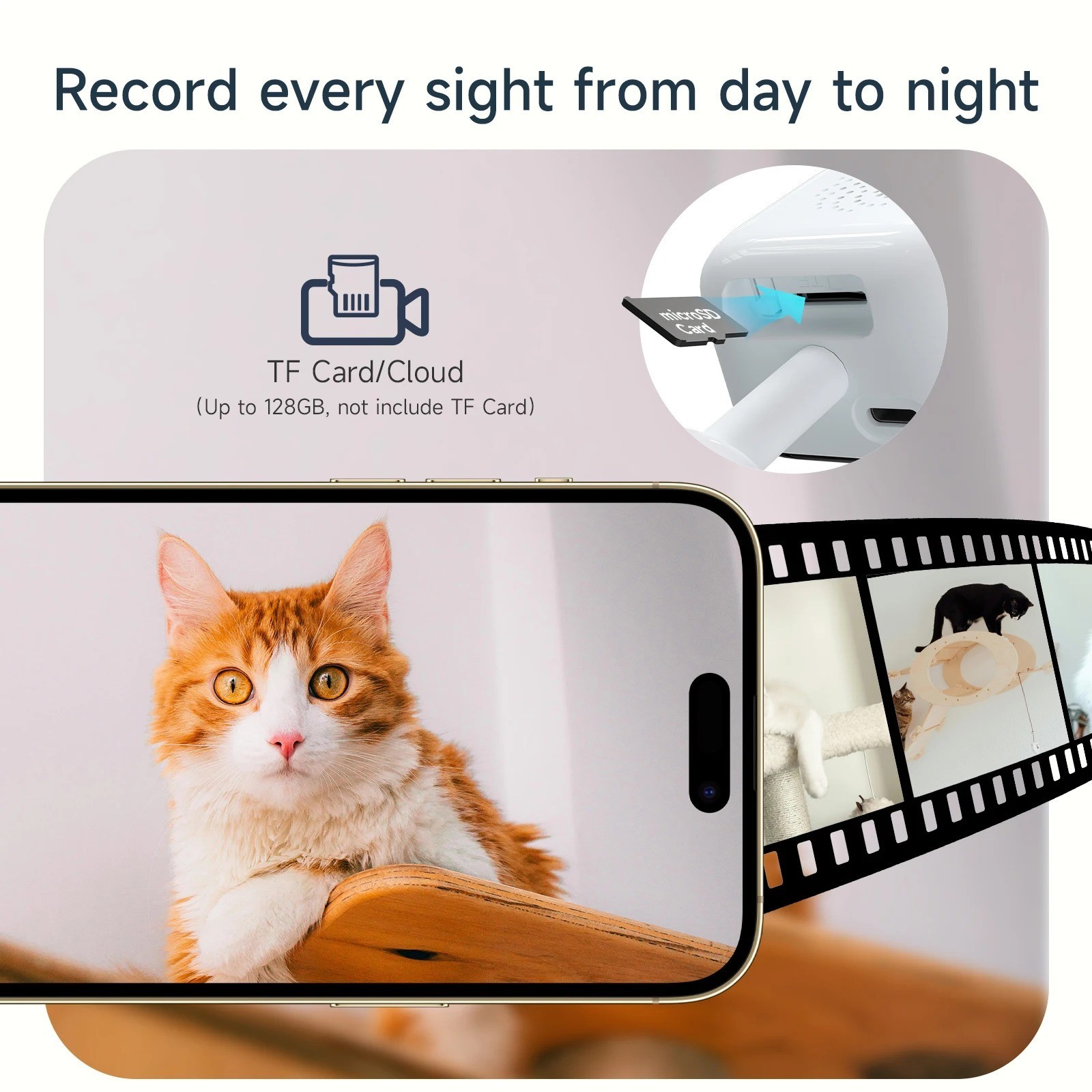 Window Camera 3MP 2.4/5GHz Dual Wi-Fi Color Night Vision Through Glass Security