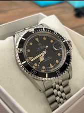 Tudor Submariner Black Dial SS 40mm Automatic Used Working Watch 79090 FromJapan