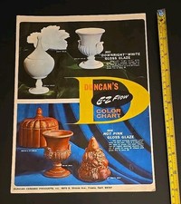 Duncan Ceramic Vintage E-Z Flow Color Chart Catalog Fresno California Illustrate