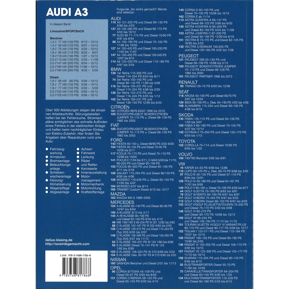 Audi A3 Sportback Typ 8P/8PA 2003-2012 So wirds gemacht Werkstatthandbuch eBook - Bild 2 von 4