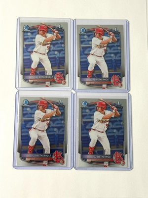 #ad #ad 2025 Bowman JJ Wetherholt 1st Bowman Chrome Lot 4 Cardinals BCP 22 $39.99