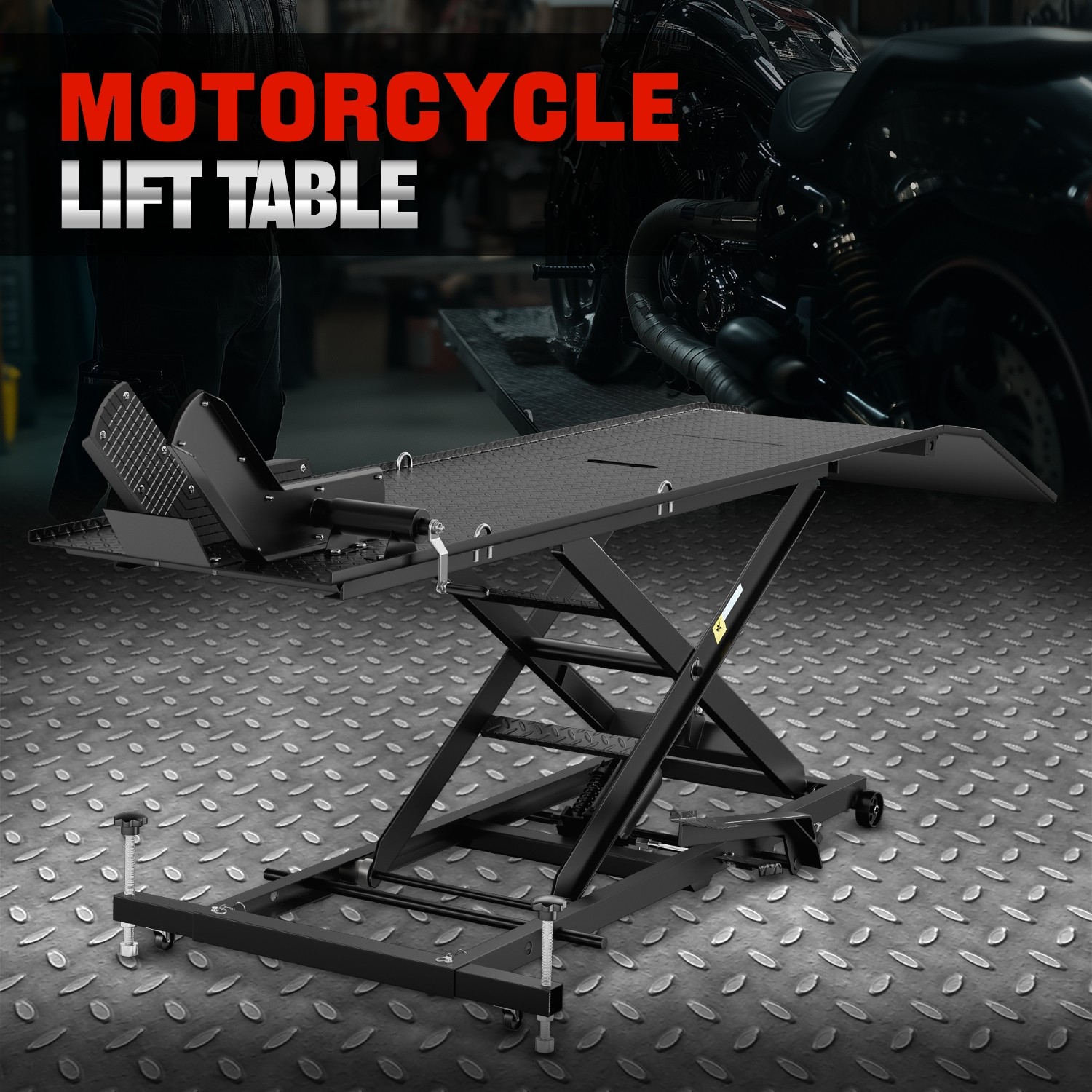 1000 LBS Hydraulic Bike Motorcycle Lift Table Jack Stand Sho