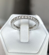  2499 Appraised White Gold 1.00 Ct Diamond Eternity Band Wedding Ring Sz 5.5