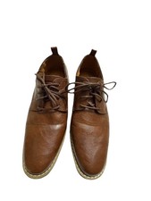 Deer Stags Zander Boys 5M Brown Faux Leather Oxford Dress Shoes Memory Foam