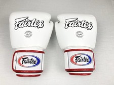 FAIRTEX BGV1 MUAY THAI BOXING GLOVES WHITE 18...
