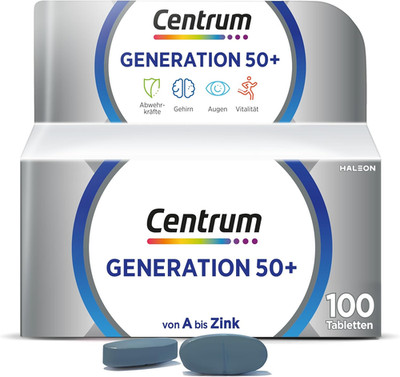 Centrum 50+ Multivitamins - Premium Supplement for Adults - 100 Tablets