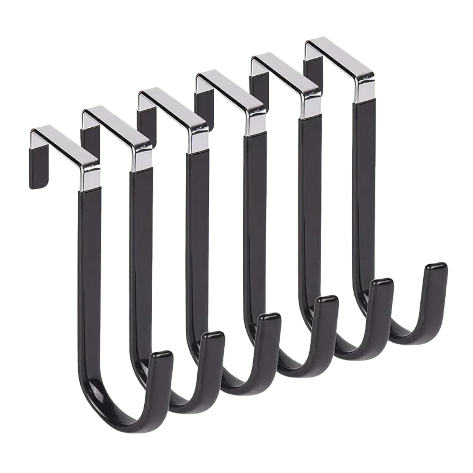 Damita Over The Door Hooks Black 6 Pack Over The Door Towel Hanger for Coat H...