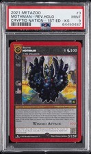 2021 METAZOO CRYPTID NATION 1ST ED-KICKSTARTER #3 MOTHMAN-REVERSE HOLO PSA 9