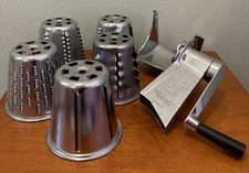 Vtg Saladmaster Food Processor, Grater, Cutter, Slicer, Shredder- No base/guard