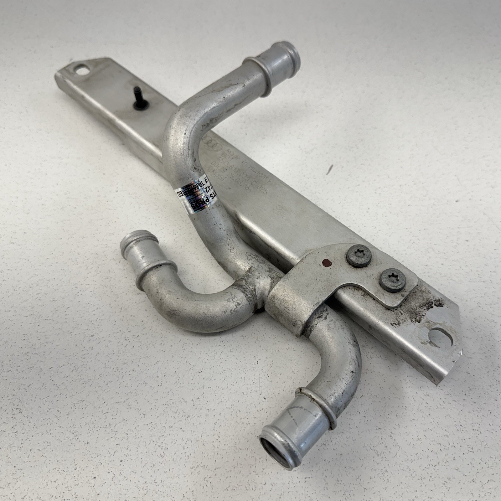 17-23 Audi R8 Coolant Pipe Line W/ Support Mount Bracket OEM