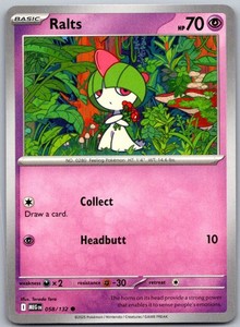 Ralts 058/132 Mega Evolution Common Pokemon TCG