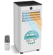 Serenelife Portable Air Conditioner & Heater - 8000 BTU (ASHRAE) Compact (White)