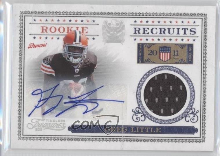 2011 Panini Timeless Treasures Signatures 91/100 Greg Little #31 Auto RC x6a