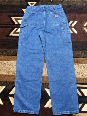 Carhartt B73 DST Double Knee Logger Jeans Men's 34x32 (Fits 32x32