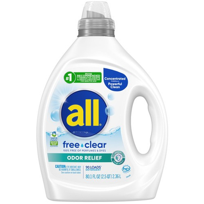 #ad Laundry Detergent Liquid Free Clear for Sensitive Skin Odor Relief Unscent... $20.84