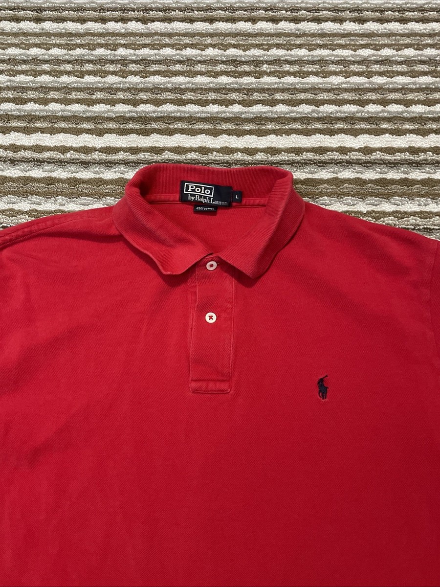 【美品】黒 POLO by RALPH LAUREN 赤ポニー L 定番 Vintage Ralph Lauren Polo Shirt Mens Large Red Black Pony Casual