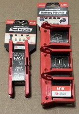 StealthMounts Milwaukee Battery 6-Pack  Tool 4-Pack Holders Mounts M18 NOS