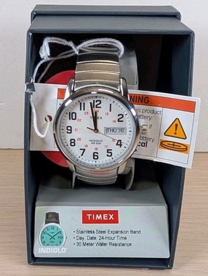 Timex  Mens Easy Reader Silver-tone Expansion Day & Date Watch Model T20461