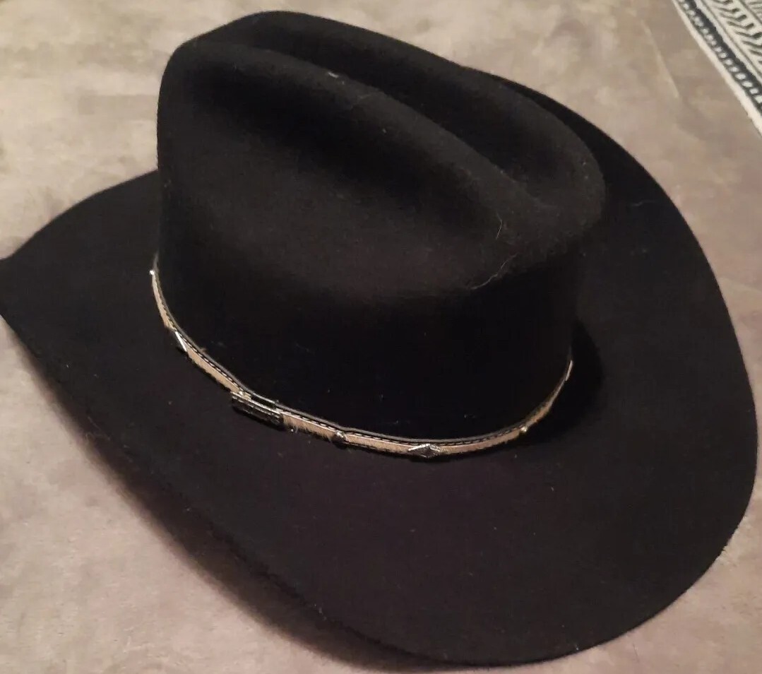 Cavenders Cowboy Collection BlackCowboy Hat XXX Premium Wool Size cm  5/8