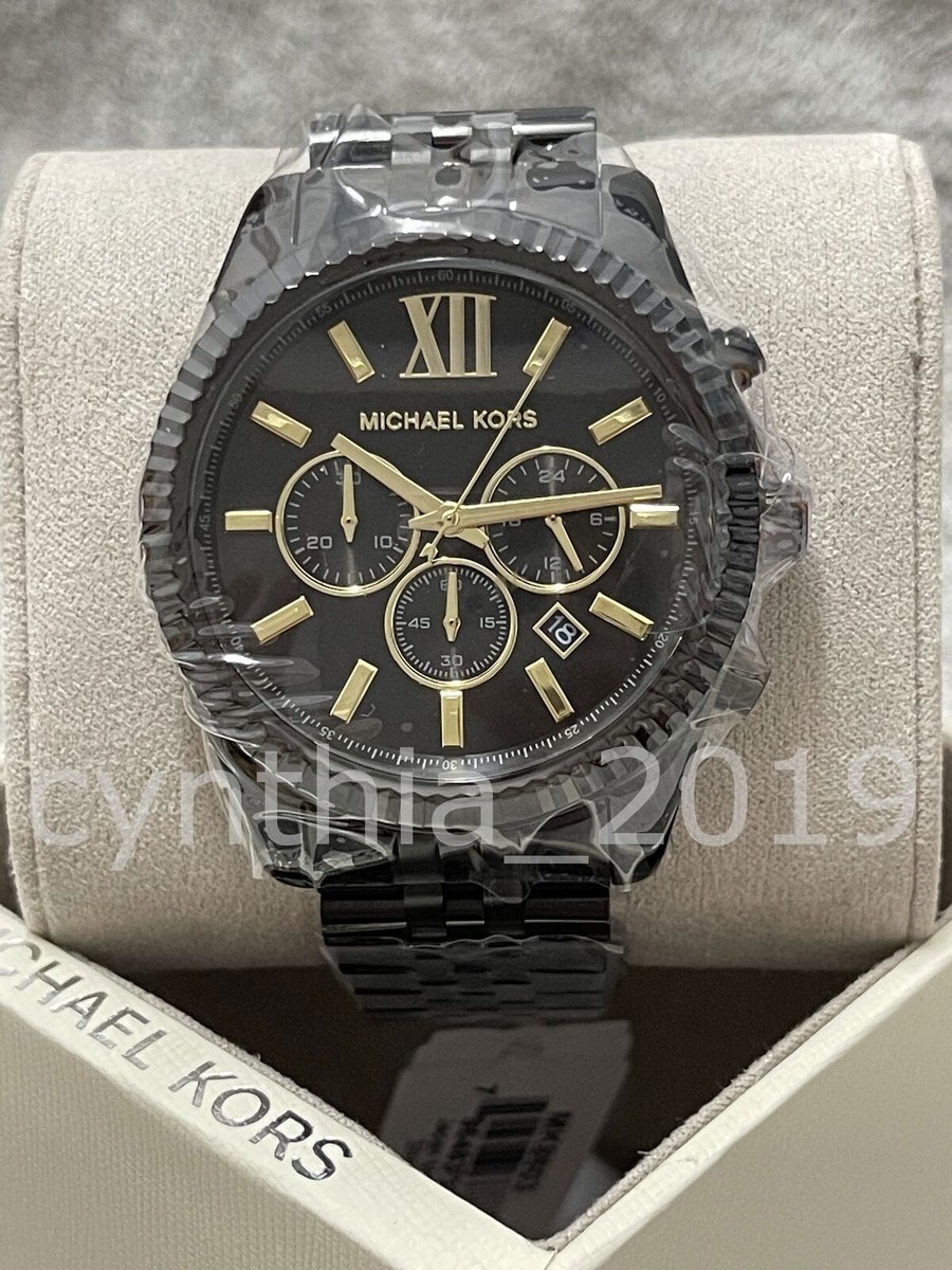 MK New Michael Kors MK8603 Black Dial Stainless Steel Analog