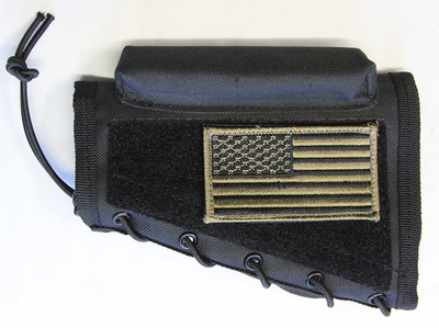 Black Rifle Cheek Rest + PATRIOT FLAG Patch Fits Mossberg Patriot Mauser K98