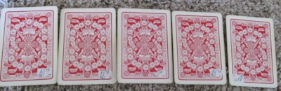 4 GOLFING PLAYING CARDS-OVER 100 YEARS OLD WITH AN AD CUT OUT FOR THESE CARDS