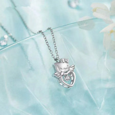Sanrio New Cute Angel Hello Kitty Pendant Necklace Versatile Niche Design Kawaii