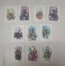 2015 STAR WARS Temporary Tattoo Complete Set of 10 Sticker Vending Tattoos