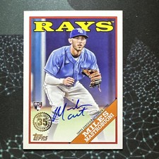 2023 Topps Miles Mastrobuoni RC 1988 Topps Baseball Autographs #88BA-MMA Rays