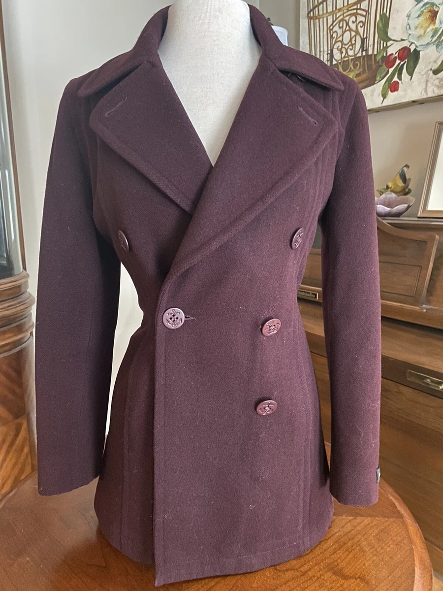 Burgundy color coat cheap