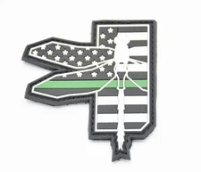 HALEY STRATEGIC THIN GREEN LINE DRAGONFLY LOGO PATCH HOOK/LOOP BACKING 3 X 2.75