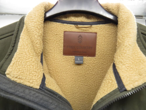 Free Country Men's Jacket Large Dark Olive Green Soft Shell Craftsman - Picture 4 of 17