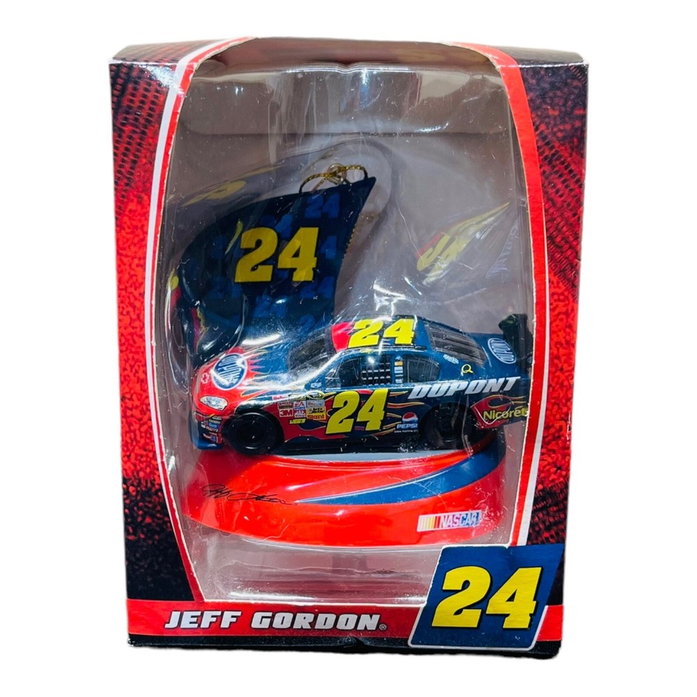 Jeff Gordon Christmas Ornament #24 Race Car Nascar Trevco Holiday Decor