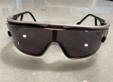 Vintage Alpina Shield Sunglasses 1980s Silver Color 80s Germany
