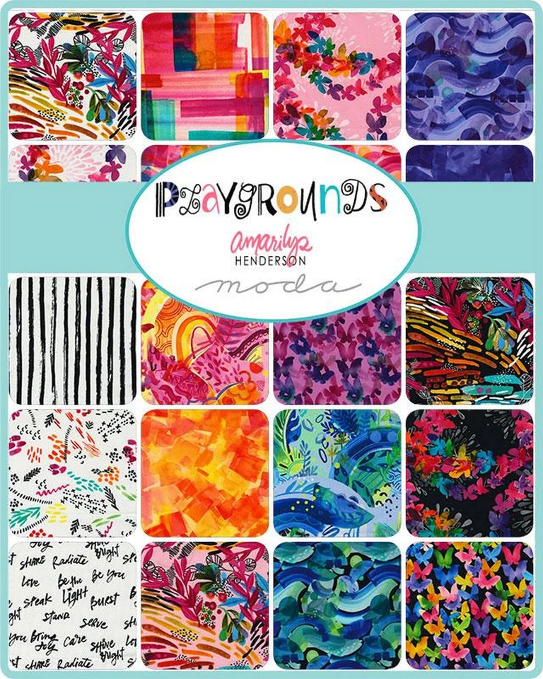 Playgrounds Moda Charm Pack 42 100% Cotton 5" Precut Fabric Squares - Image 2 of 2