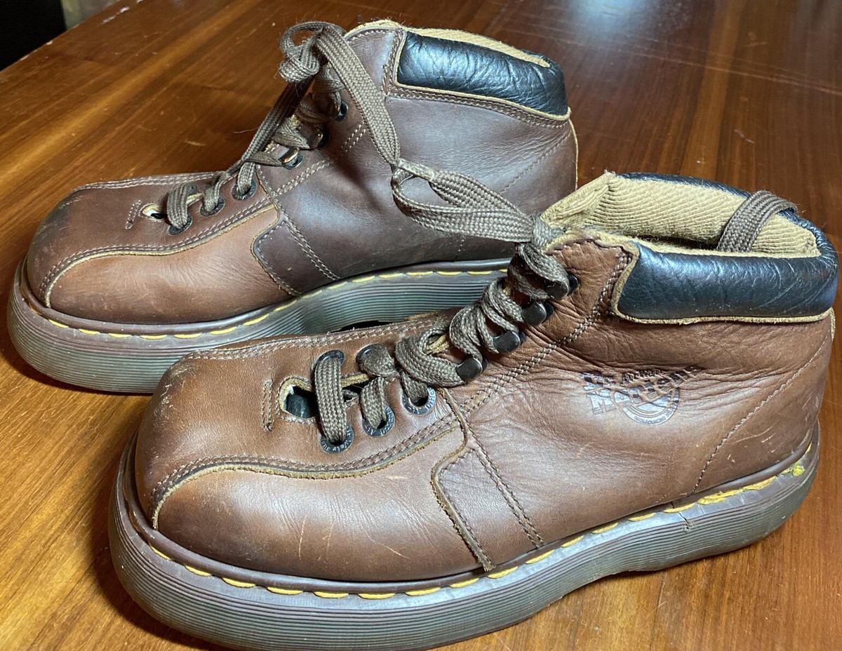 Vintage Dr Martens Boots Men's Size 8 Lace Hook Padded Ankle Air