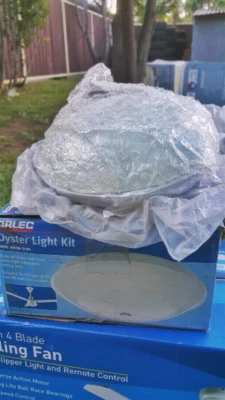 Arlec Ceiling Fan Oyster Light Kit Larger Size Ceiling Lights
