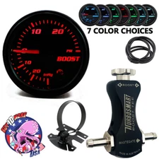 Turbosmart Boost Control Kit Black Tee + 7-color 52mm Boost Gauge + Mount - USA