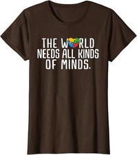 Autism Awareness All Kinds Of Minds Autistic Gift Ladies' Crewneck T-Shirt