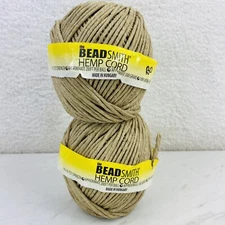 2 Hemp Cord Knotting Hungarian String Thick 170 lb.  200ft 500 Grams Bead Smith