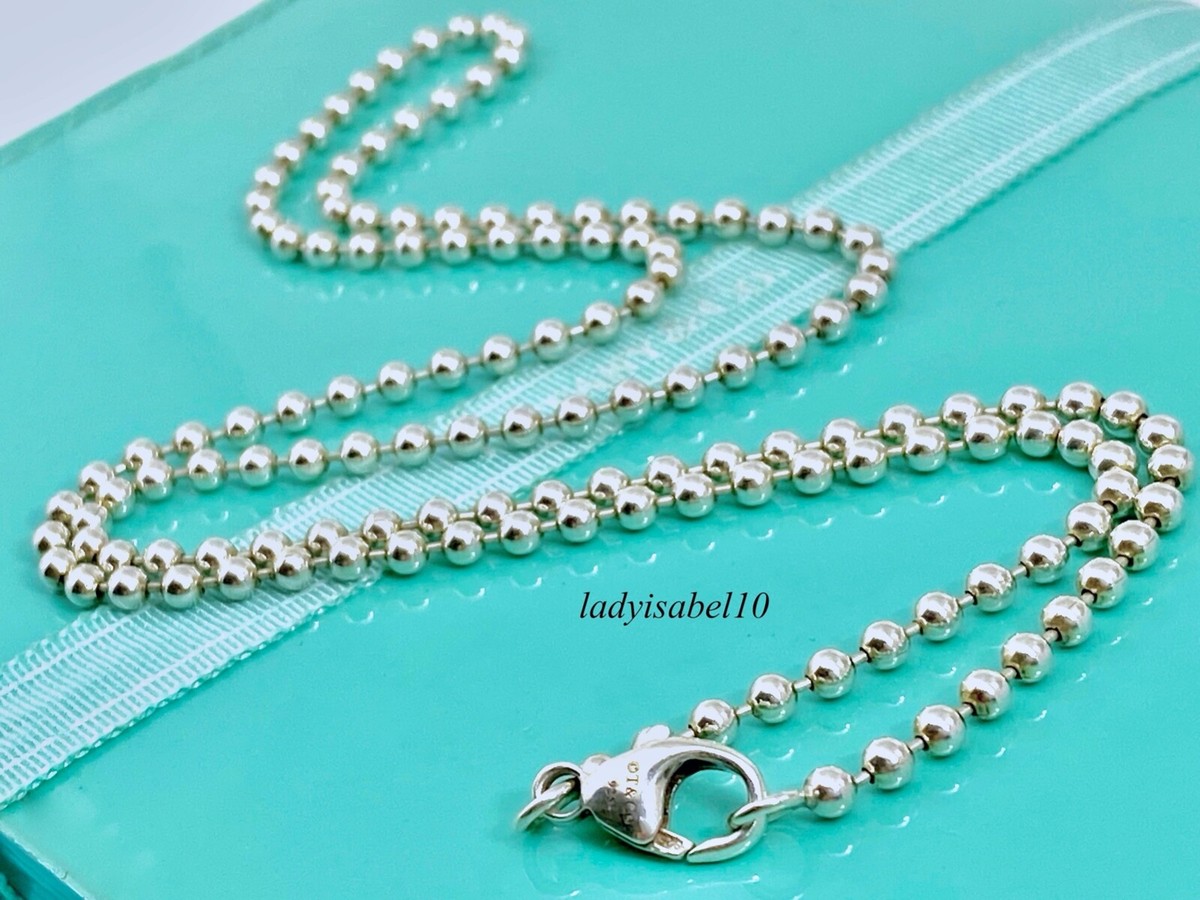 Auth. Tiffany & Co. Beaded Thick Chain 16 Auth. Tiffany & Co. Beaded Thick Chain 16