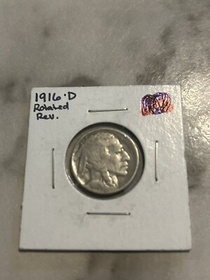 1916 d buffalo nickel Little Reverse Rotation Cool! Check My Listings 
