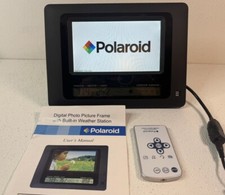 Polaroid Digital Photo Frame With Built In Weather Station Model 6058A