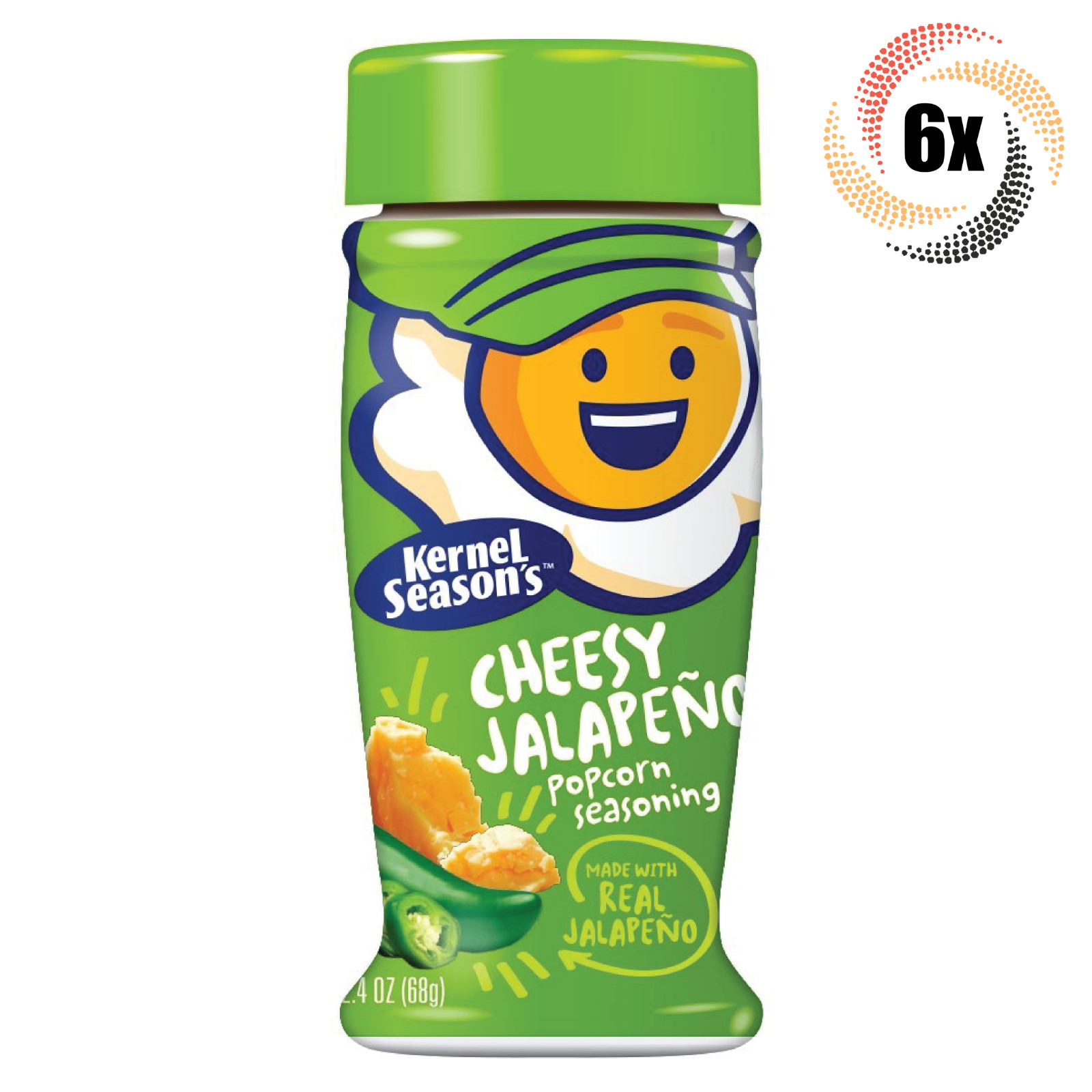приправа для попкорна с сырным вкусом халапеньо в шейкерах 6x Kernel Seasons 24 унции 7890₽
