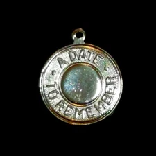 FORSTNER Sterling Silver Charm Pendant 925 ANNIVERSAY DATE TO REMEMBER Vintage