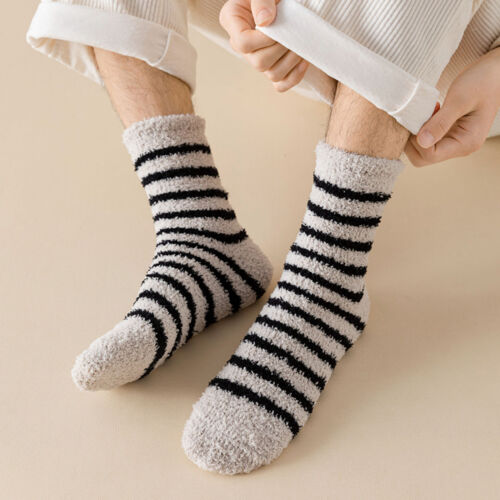 1 Pair Warm Socks Comfortable Keep Warm Wear Resistant Warm Socks Coral Fleece - Picture 1 of 17