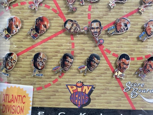 1995-96 NBA Pinheads Atlantic Division Tablero Completo Sellado Shaq y más - Imagen 7 de 8