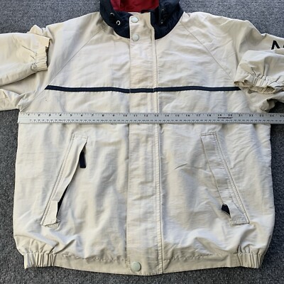 Vintage Nautica Jacket Mens Medium White NS-83 Full Zip Vintage Nautica Jacket Mens Medium White NS-83 Full Zip