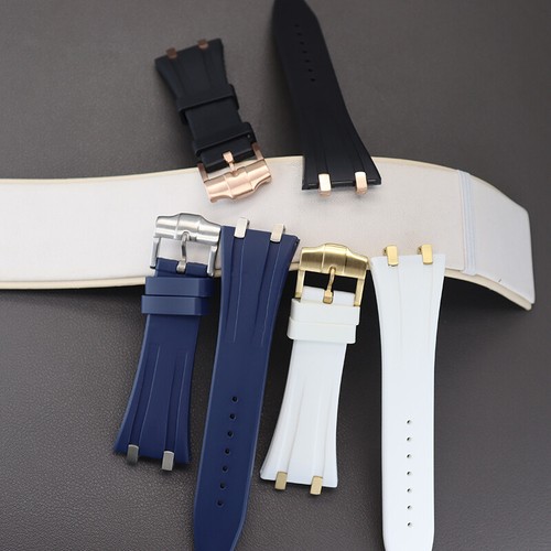 Black White Blue Royal Oak Rubber Bracelet Rubber strap Memory rebound material - Picture 2 of 19