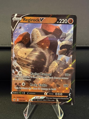 x1 Regirock V - 104/202 - Ultra Rare Pokemon SS01 Sword & Shield Base M/NM - 第 1/2 張圖片